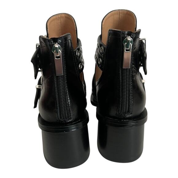 Steve Madden Grazia Black Leather Pointed Toe Moto Bootie Size 8.5 - Picture 4 of 11